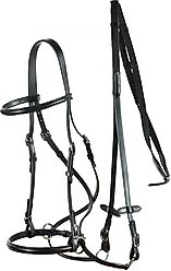 Horze Leather Bitless Horse Bridle, Black, Cob