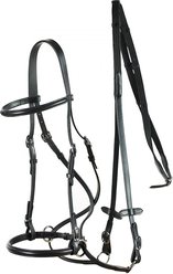 Horze Leather Bitless Horse Bridle, Black, Pony