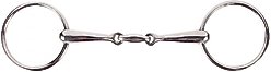 Horze Lozenge Link Loose Ring Snaffle Horse Bit, 5.25, Stainless Steel