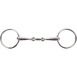 Horze Lozenge Link Loose Ring Snaffle Horse Bit, 5.25, Stainless Steel