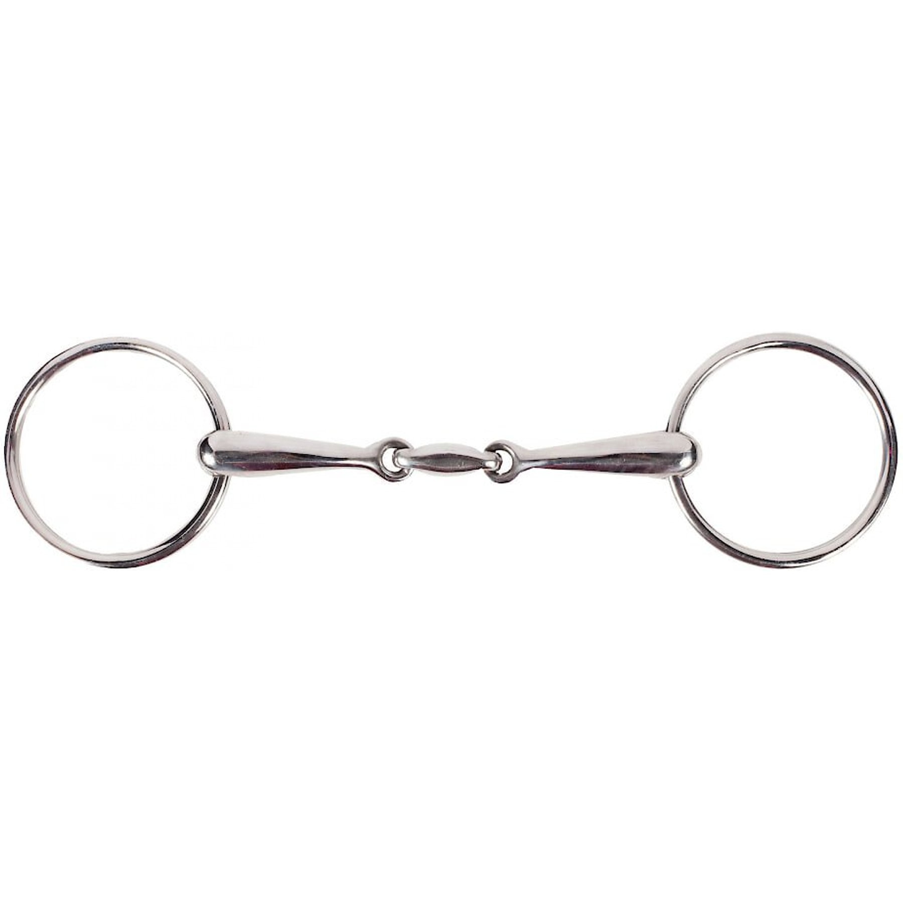 Horze Lozenge Link Loose Ring Snaffle Horse Bit, 5, Stainless Steel