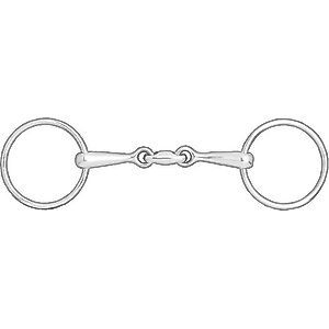 Horze Lozenge Link Loose Ring Snaffle Horse Bit, 5, Steel
