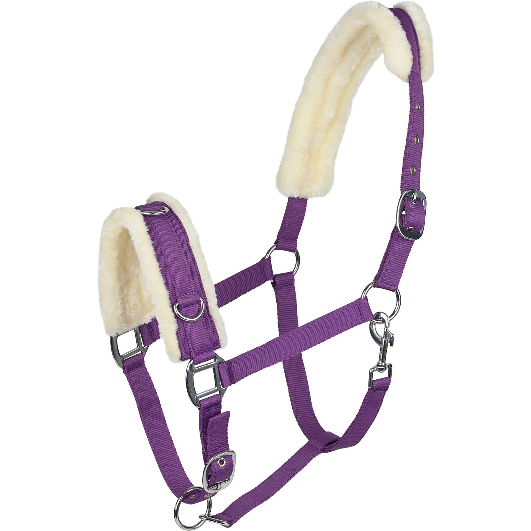 Horze Lunging Cavesson Horse Bridle, Purple, Horse