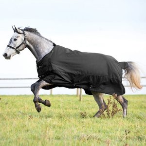 Horze Nevada Medium Weight Turnout Horse Blanket, Black, 66-in
