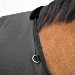 Horze Nevada Medium Weight Turnout Horse Blanket, Black, 66-in