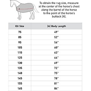 Horze Nevada Medium Weight Turnout Horse Blanket, Black, 81-in