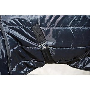 Horze Nevada Medium Weight Turnout Horse Blanket, Black, 81-in