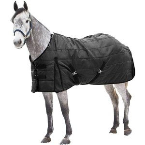 Horze Nevada Medium Weight Turnout Horse Blanket, Black, 81-in