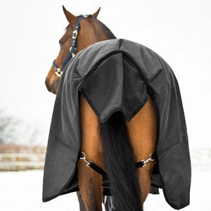 Horze Nevada Medium Weight Turnout Horse Blanket, Black, 84-in