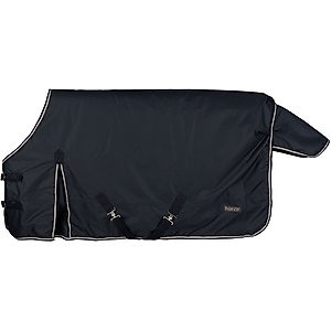 Horze Pony Glasgow Heavyweight 300-g Horse Turnout Blanket, Dark Blue, 49-in