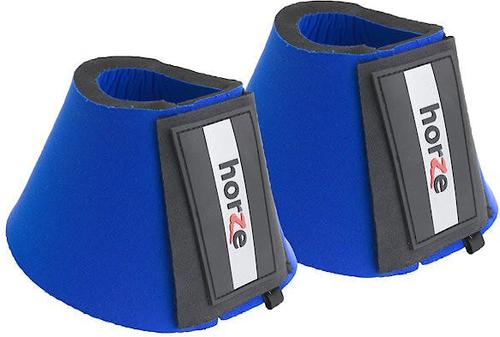 Show full view: Horze Pro Horse Bell Boots, Blue, Small slide 1 of 6