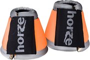 Horze Reflective Horse Bell Boots, 2 count, Orange, Small