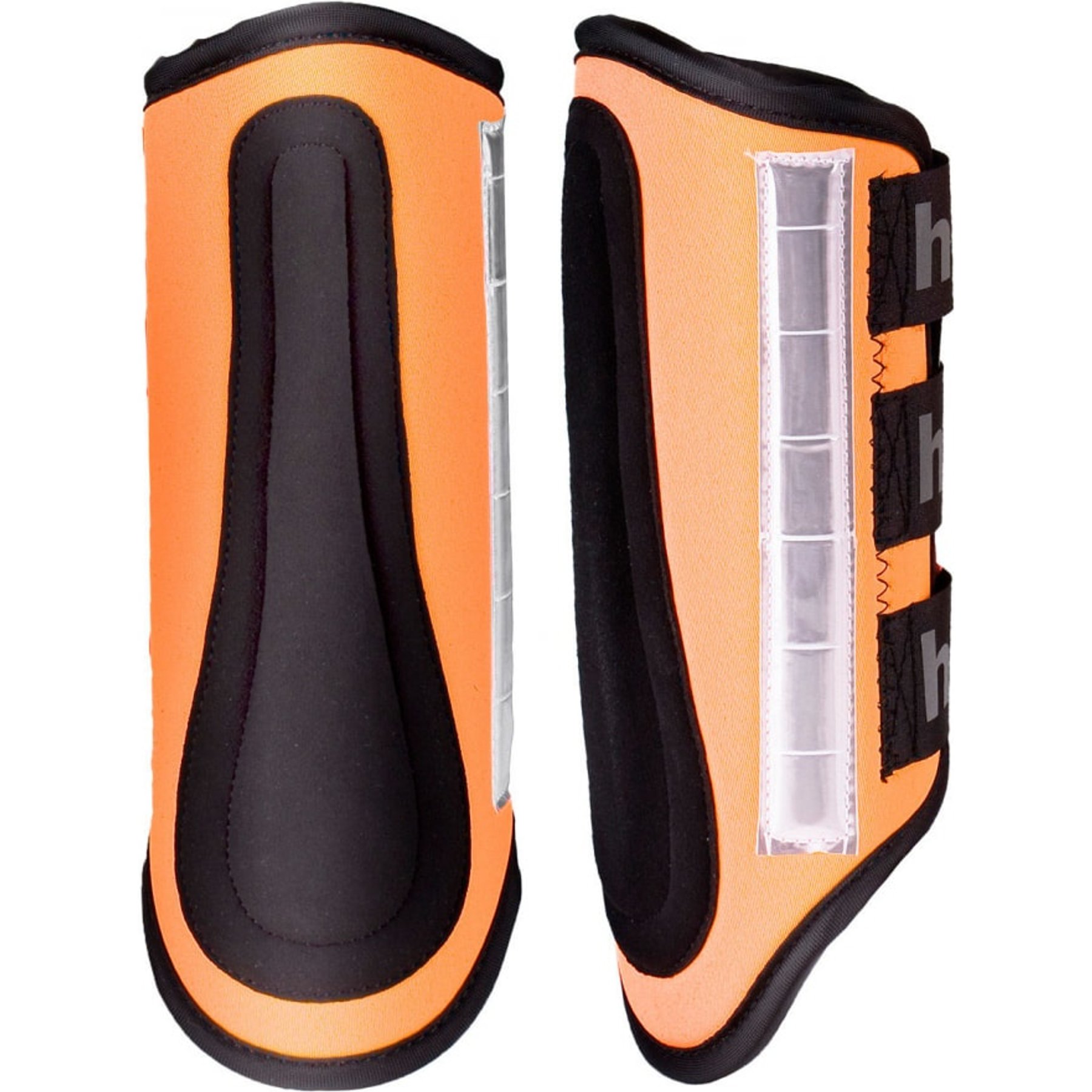 Horze Reflective Horse Boots, 2 count, Orange, Small