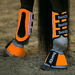 Horze Reflective Horse Boots, 2 count, Orange, Small slide 2 of 5