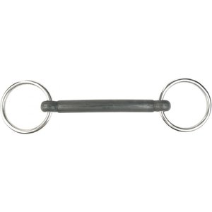 Horze Rubber Mullen Mouth Loose Ring Snaffle Horse Bit, 4.5