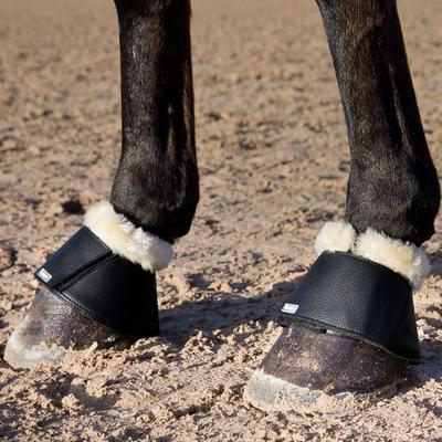 Show full view: Horze Signature Horse Bell Boots, 2 count, Black, Medium slide 4 of 11