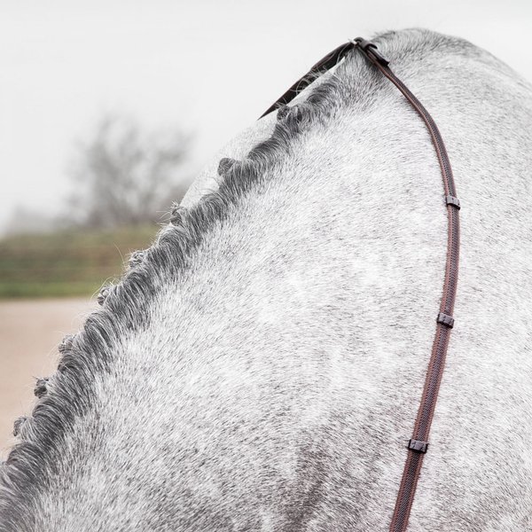 Show full view: Horze Slender Intertwined Horse Reins, Black, Pony slide 6 of 9