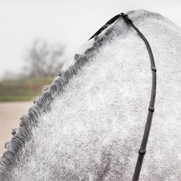 Show full view: Horze Slender Intertwined Horse Reins, Black, Pony slide 5 of 9