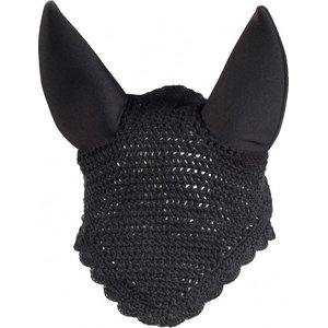 Horze Supreme Silent Horse Ear Net, Black, Pony