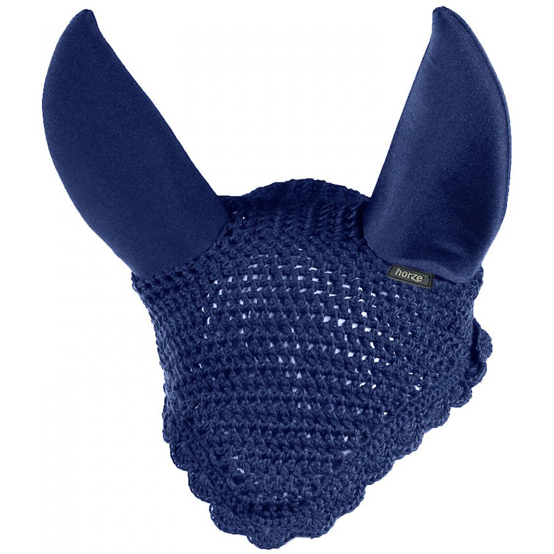 Horze Supreme Silent Horse Ear Net, Peacoat Dark Blue, Pony