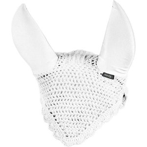 Horze Supreme Silent Horse Ear Net, White, Pony