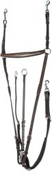 Horze Venice Combined Running Martingale Breastplate, Dark Brown, Cob