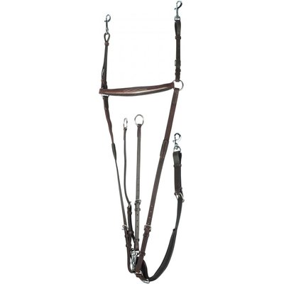 Horze Horze Venice Combined Running Martingale Breastplate, Dark Brown, Cob
