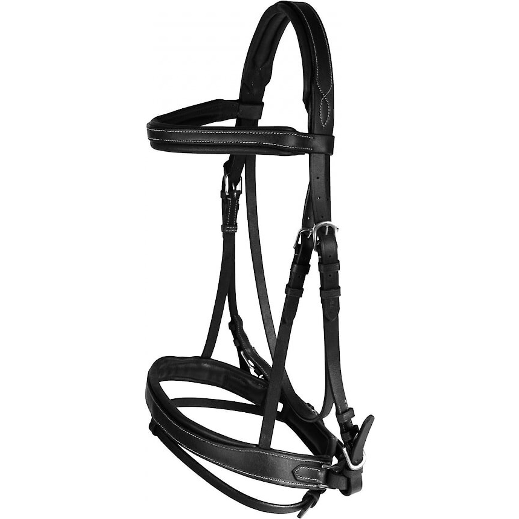 Horze Venice Soft Padded Horse Bridle, Black, Cob