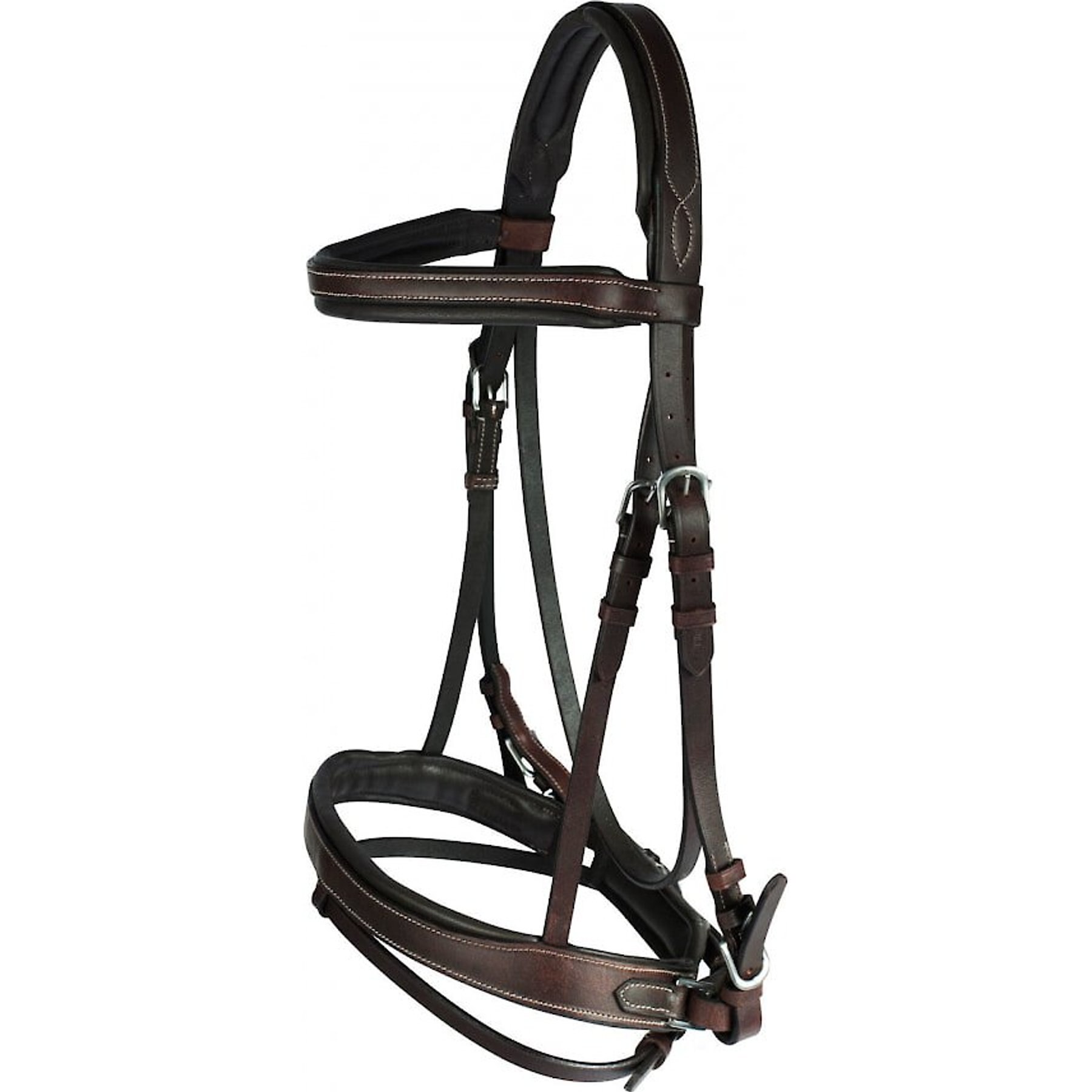 Horze Venice Soft Padded Horse Bridle, Dark Brown, Cob