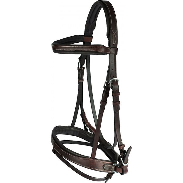 Bridon de dressage ergonomique en cuir classique Vanuatu