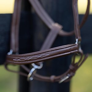 Horze Warren Soft Leather Horse Halter, Light Brown, Horse