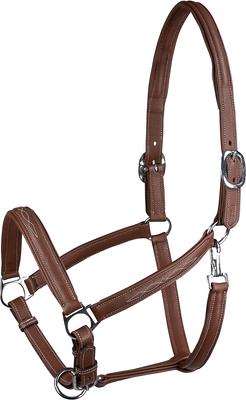 Show full view: Horze Warren Soft Leather Horse Halter, Light Brown, Warmblood slide 1 of 9