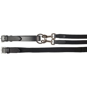 Horze Webbed Draw Horse Reins, Black, Horse