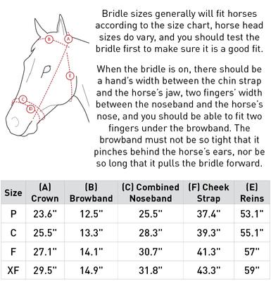 Show full view: Horze Weston Flash Horse Bridle with Reins, Black, Warmblood slide 3 of 7