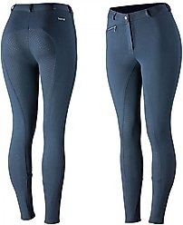 Horze Women's Active Full Seat Breeches, Peacoat Dark Blue, 26