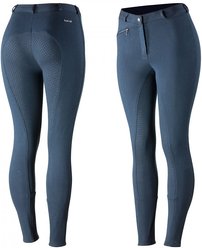 Horze Women's Active Full Seat Breeches, Peacoat Dark Blue, 34