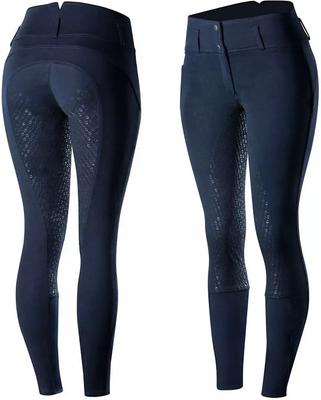Show full view: Horze Women's Daniela Silicon Full Seat Breeches, Dark Navy, 34 slide 8 of 11
