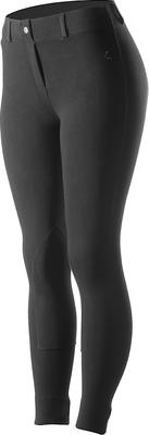 Show full view: Horze Women's Ella Pull-On Knee Patch Tights, Black, 30 slide 6 of 8
