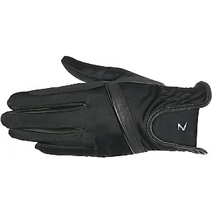 Horze Women's Evelyn Breathable Horse Riding Gloves, Black, 10
