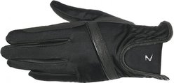 Horze Women's Evelyn Breathable Horse Riding Gloves, Black, 6