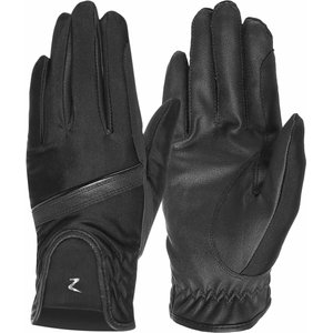 Horze Women's Evelyn Breathable Horse Riding Gloves, Black, 8