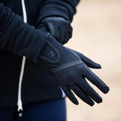 Show full view: Horze Women's Evelyn Breathable Horse Riding Gloves, Black, 9 slide 2 of 7