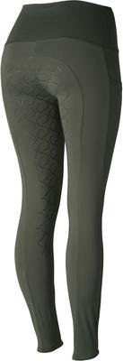 Show full view: Horze Womens Gillian Silicone Full Seat Tights, Beetle Khaki Green, 22 slide 5 of 6