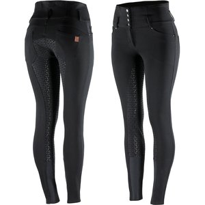 Horze Women's Tara High Waist Full Seat Breeches, Black, 28