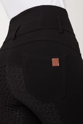 Show full view: Horze Women's Tara High Waist Full Seat Breeches, Black, 32 slide 6 of 11