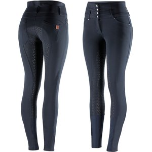 Horze Women's Tara High Waist Full Seat Breeches, Dark Navy, 30