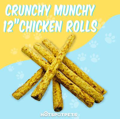 Show full view: HOTSPOT PETS 12-in Chicken Crunchy Munchy Rolls Dog Treats, 2 count slide 3 of 10