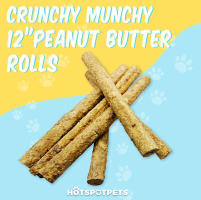 Show full view: HOTSPOT PETS 12-in Peanut Butter Crunchy Munchy Rolls Dog Treats, 2 count slide 3 of 10