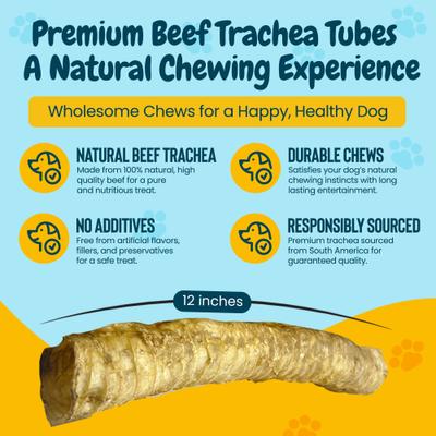 Show full view: HOTSPOT PETS 12-in Whole Beef Trachea Tubes Dog Chew Treats, 3 count slide 4 of 10