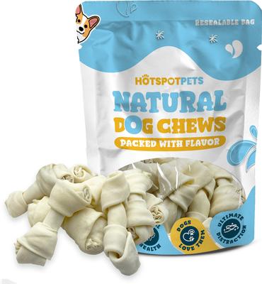 Show full view: HOTSPOT PETS 4 to 5-in Knotted Bones Rawhide Dog Treats, 12 count slide 3 of 11